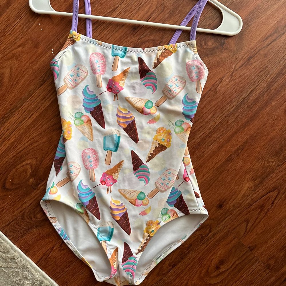 Chameleon Activewear Medium Camisole Leotard Ice Cream Print